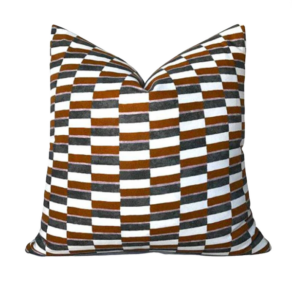 Odon Pillow Cover in Orange, Designer Pillows