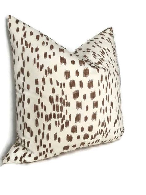 Les Touches Pillow Cover in Tan Brown