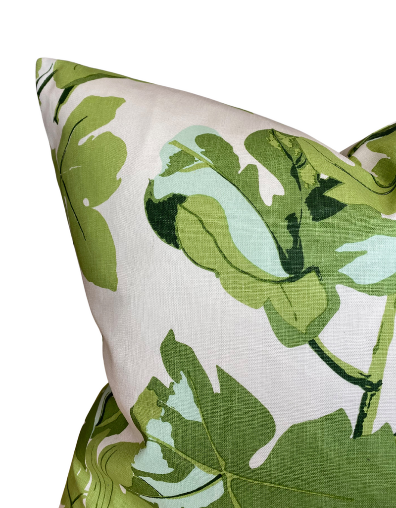 Peter Dunham Fig Leaf Pillow Cover in Faded on Hemp