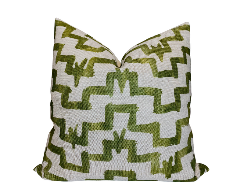 Tulah Pillow Cover in Green, Designer Pillows