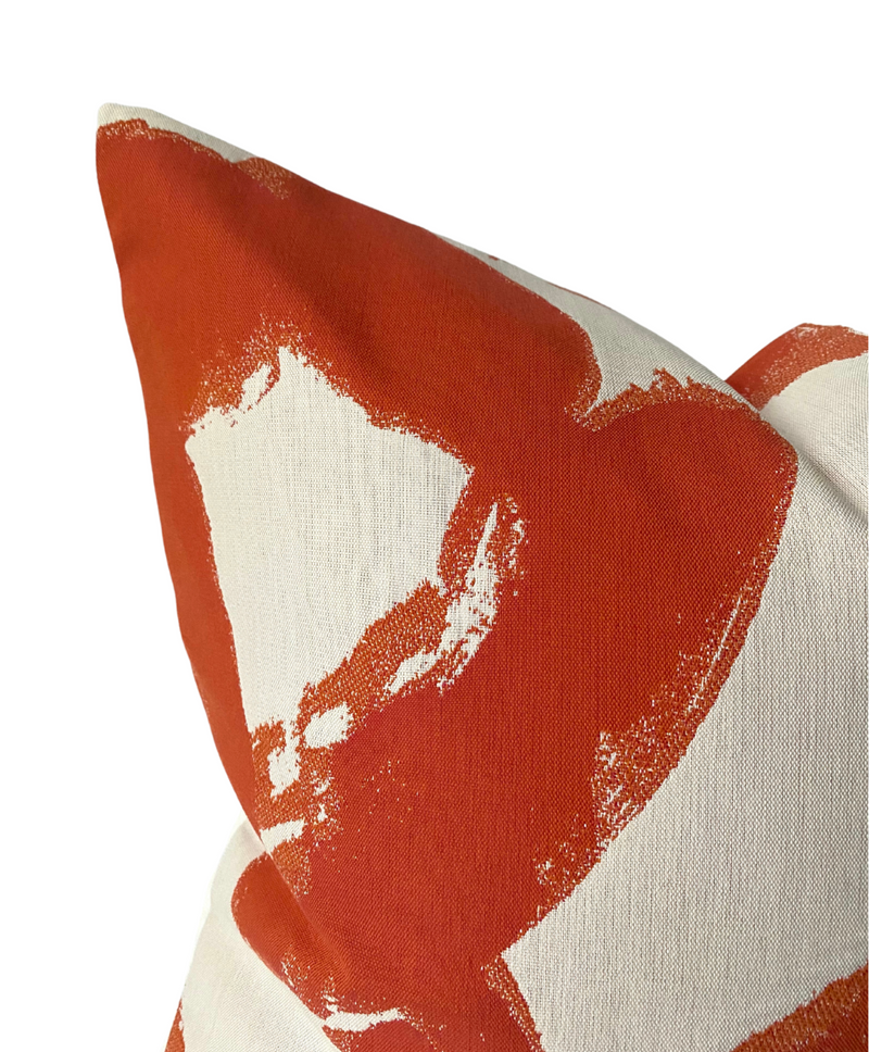 Brushstrokes Pillow Cover in Persimmon