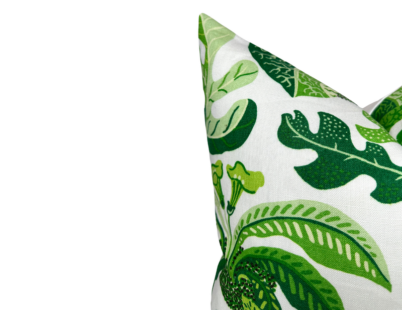 Schumacher Exotic Butterfly Pillow Cover in Leaf Green