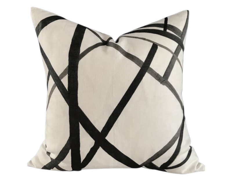 Kelly Wearstler Channels Pillow Cover in Ebony