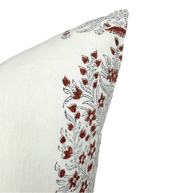 Fleur Pillow Cover in Red