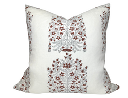 Fleur Pillow Cover in Red