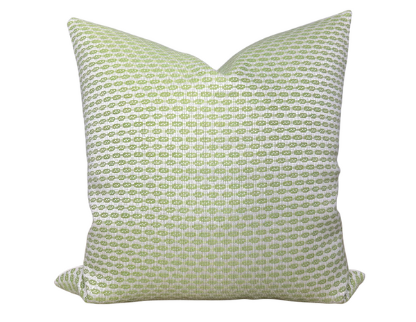 Schumacher Hickox Woven Pillow Cover in Leaf