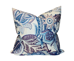 Schumacher Zanzibar Pillow Cover in Hyacinth