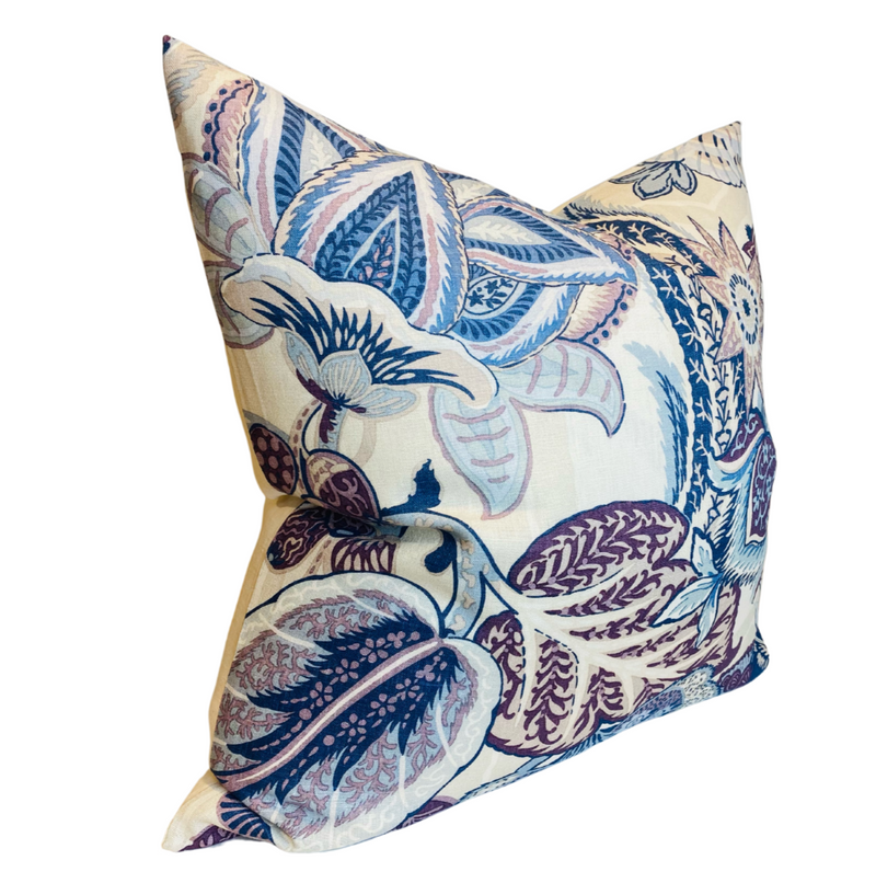 Schumacher Zanzibar Pillow Cover in Hyacinth