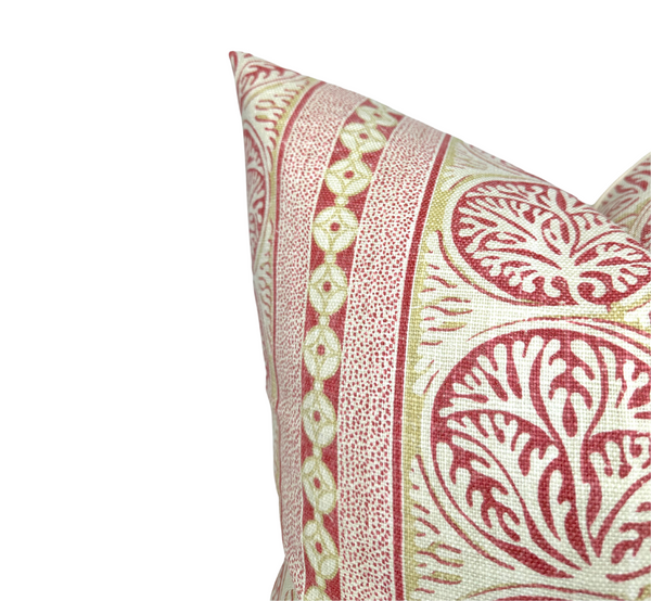 Fair Isle Pillow Cover in Red