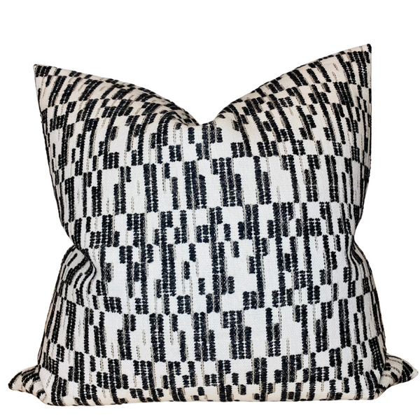 Saya Pillow Cover in Black, Designer Pillows