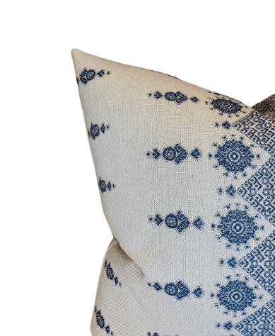 Peter Dunham Carmania Pillow Cover in Indigo on Natural