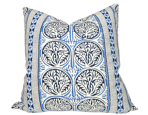 Fair Isle Pillow Cover in Navy Blue