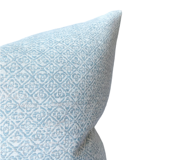 Ready to Ship, 18x18 Sarong Weave Pillow Cover in Mediterranean Blue