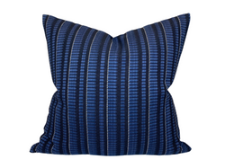 Ora Pillow Cover in Blue/Blue, Designer Pillows