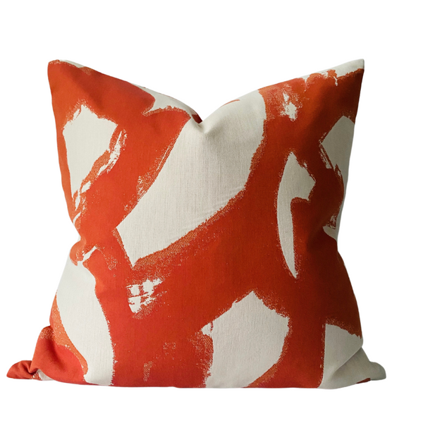 Brushstrokes Pillow Cover in Persimmon