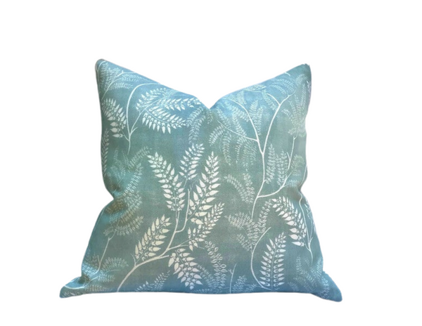 Chiara Floral Pillow Cover in Sky Blue, Lisa Fine Textiles