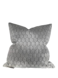 Schumacher Abaco Woven Pillow Cover in Grey