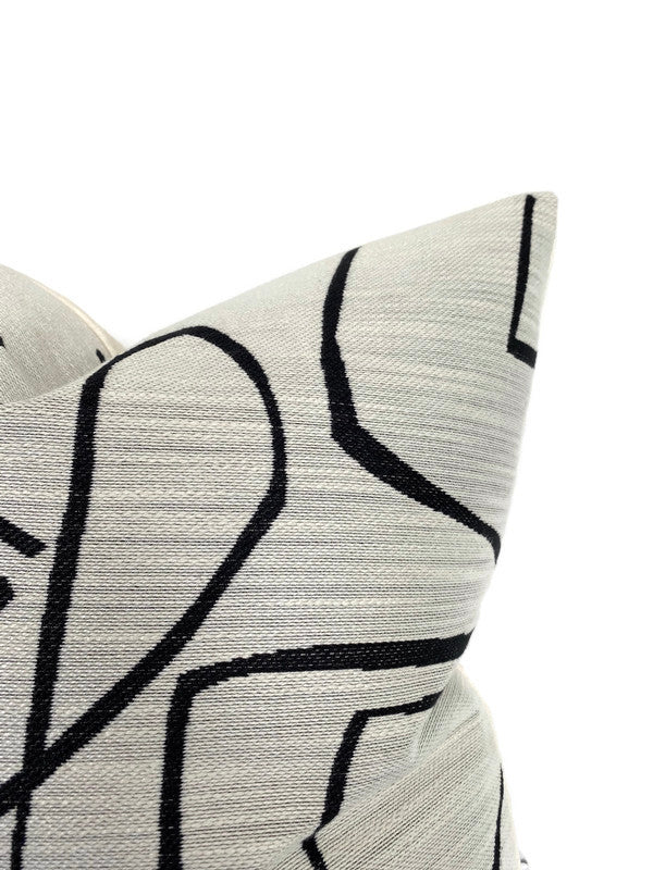 Kravet Abstract Pillow Cover in Ivory Onyx