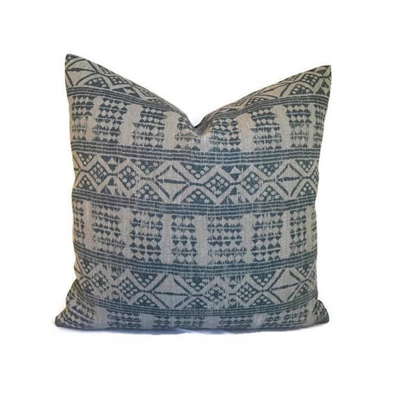 Peter Dunham Addis Pillow Cover in Mist Blue