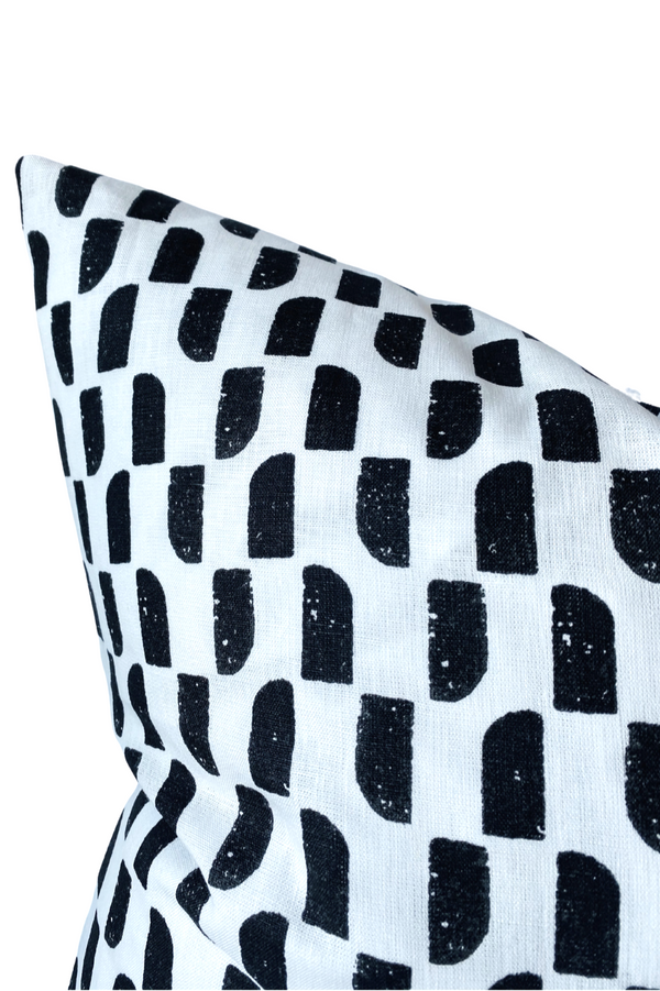 Ready to Ship, 22x22 Akio Pillow Cover in Black