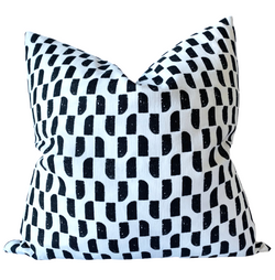 Ready to Ship, 22x22 Akio Pillow Cover in Black