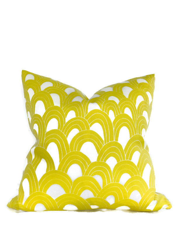 Trina Turk Outdoor Arches Pillow Cover in Bamboo Yellow