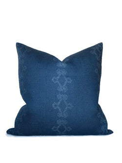 Aswan Pillow Cover in Ink Indigo