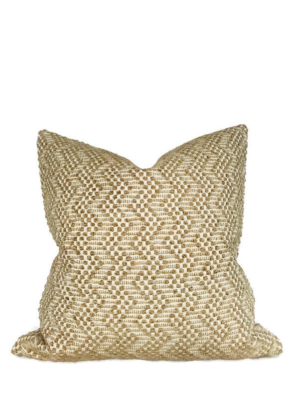 Schumacher Audley Woven Pillow Cover in Sand