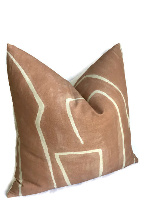 Kelly Wearstler Graffito Pillow Cover in Salmon Cream