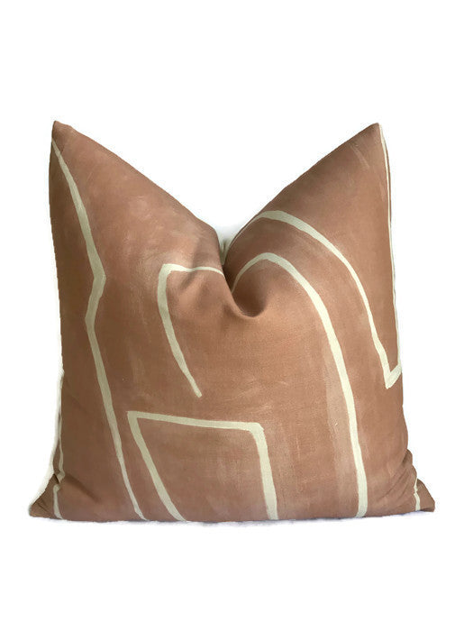 Kelly Wearstler Graffito Pillow Cover in Salmon Cream