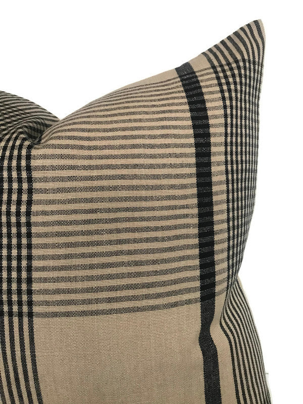 Exodus Pillow Cover in Tan + Black