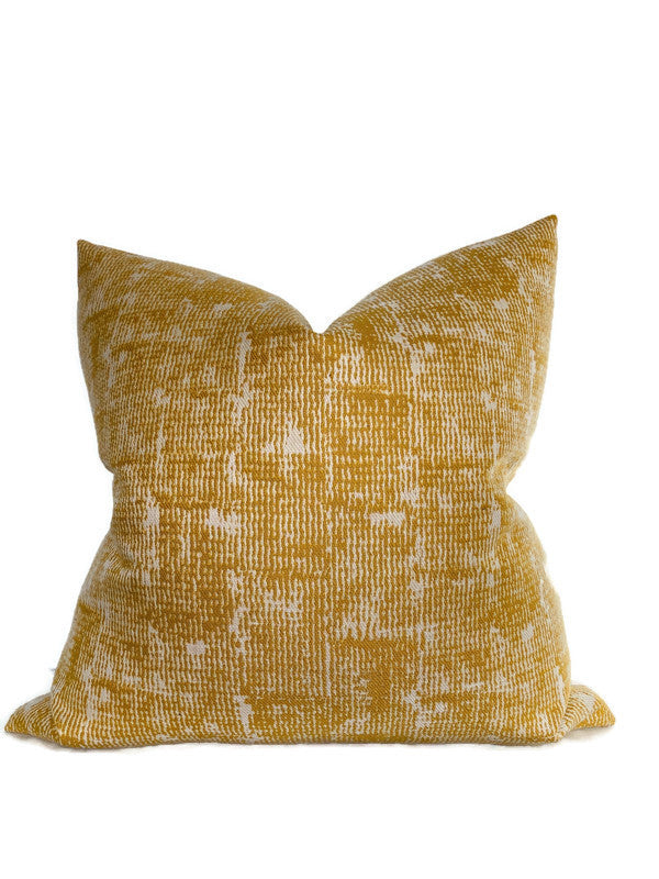 Tribal Batik Pillow Cover in Mustard