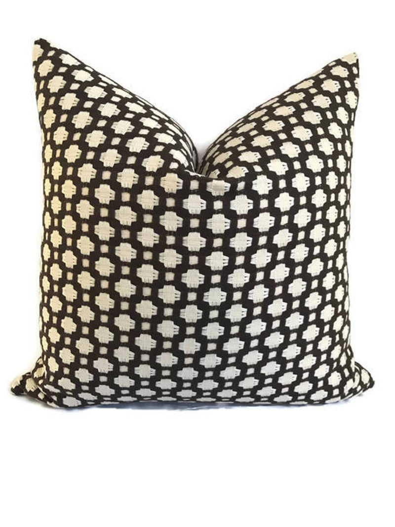 Schumacher Betwixt Pillow Cover in Charcoal