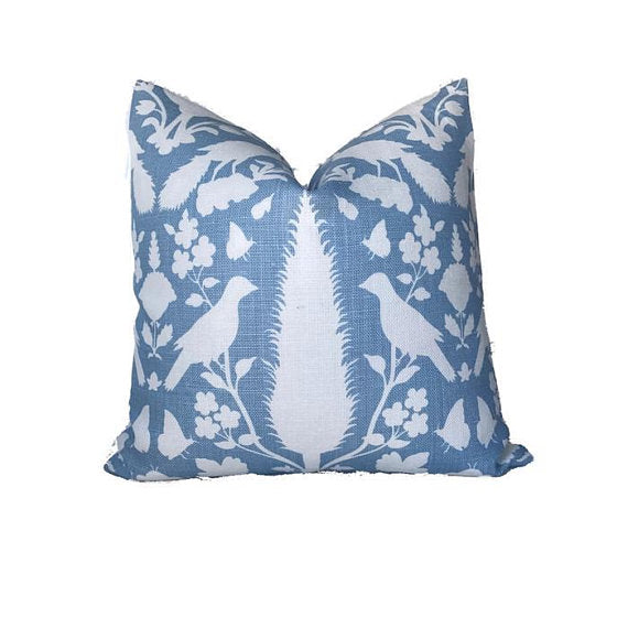 Schumacher Chenonceau Pillow Cover in Sky