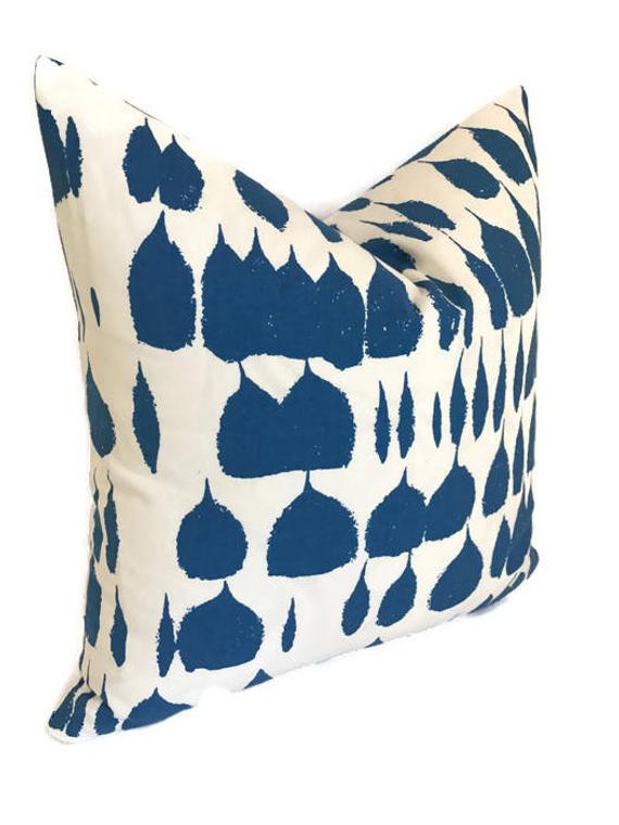 Schumacher Queen of Spain Pillow Cover in Water Blue