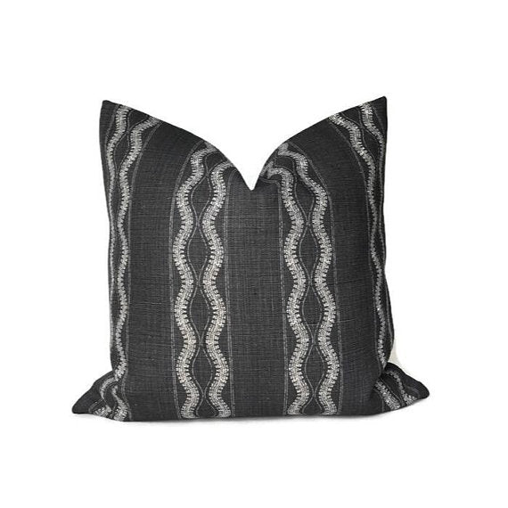 Peter Dunham Zanzibar Pillow Cover in Charcoal