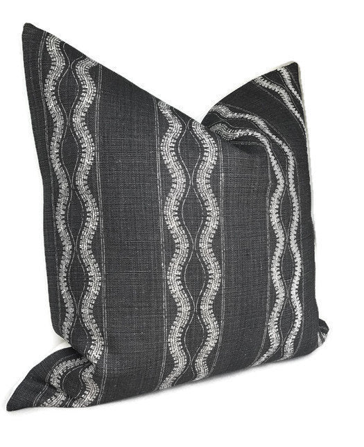 Peter Dunham Zanzibar Pillow Cover in Charcoal