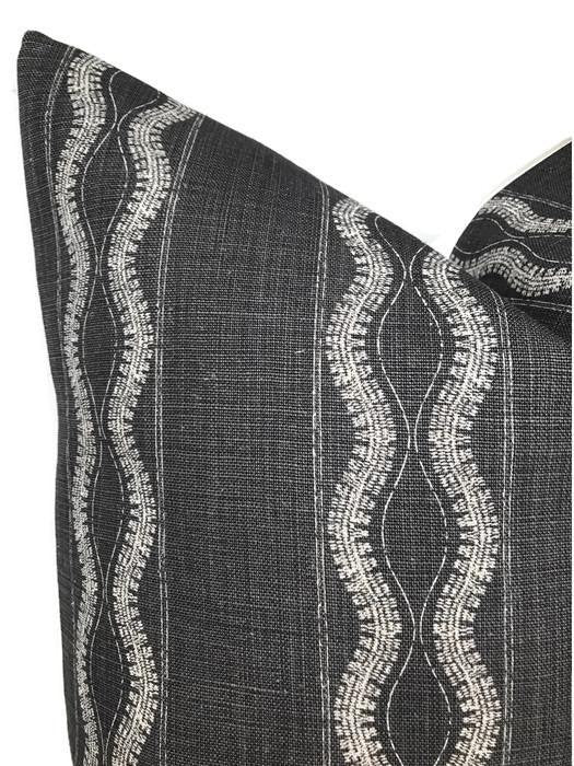 Peter Dunham Zanzibar Pillow Cover in Charcoal