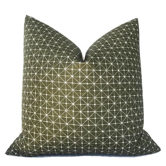 Fano Pillow Cover in Green