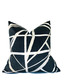 Kelly Wearstler Channels Velvet Pillow Cover in Onyx Almond