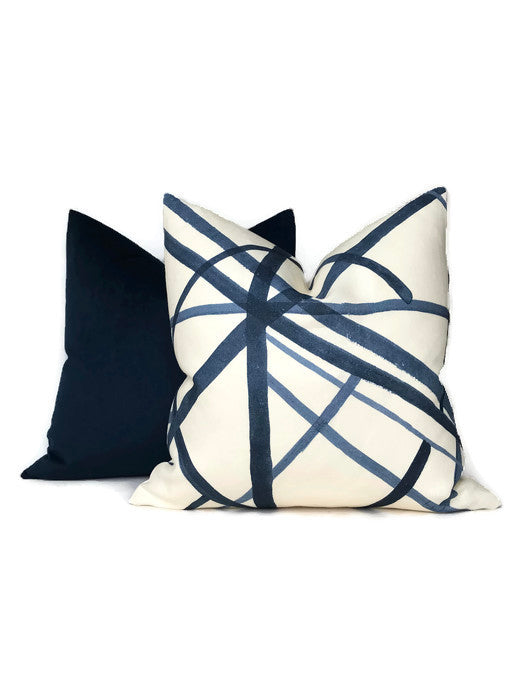 Kelly Wearstler Channels Pillow Cover in Periwinkle Blue