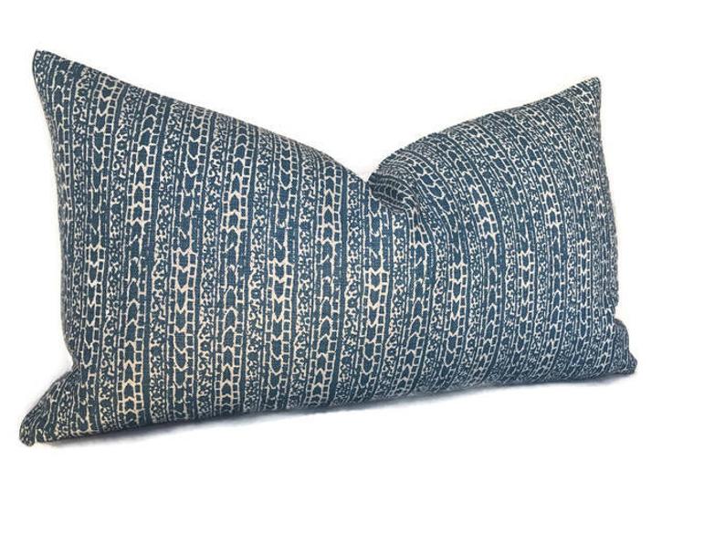 Peter Dunham Char Pillow Cover in Indigo