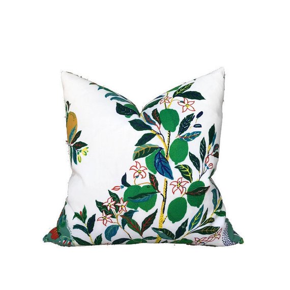 Outdoor Schumacher Citrus Garden Pillow Cover in Primary