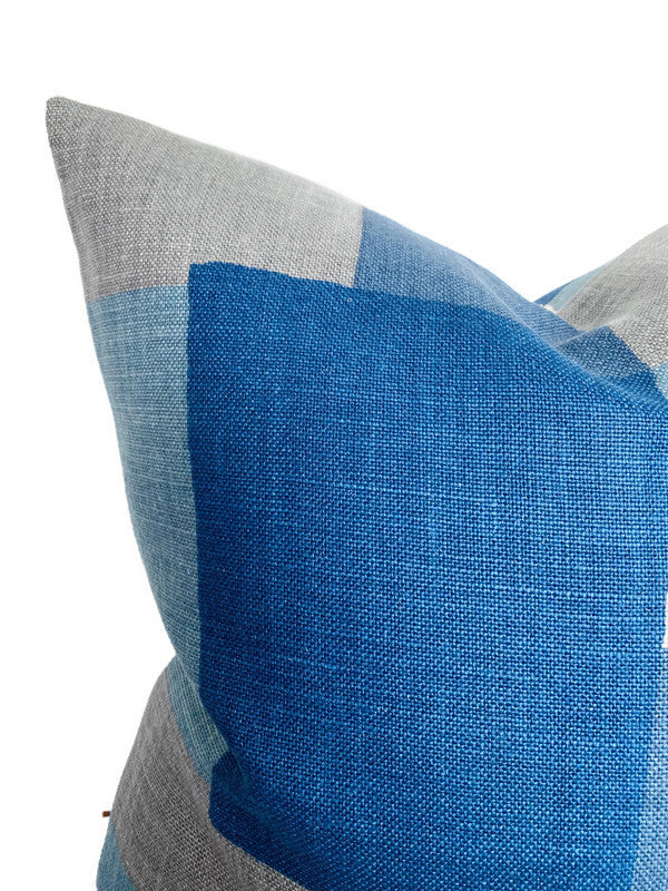 Peter Dunham Collage Pillow Cover in Indigo Gray