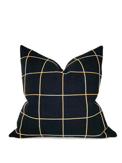 Coquette Embroidered Pillow Cover in Onyx