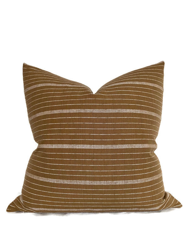 Cusco Stripe Pillow Cover in Sand Brown