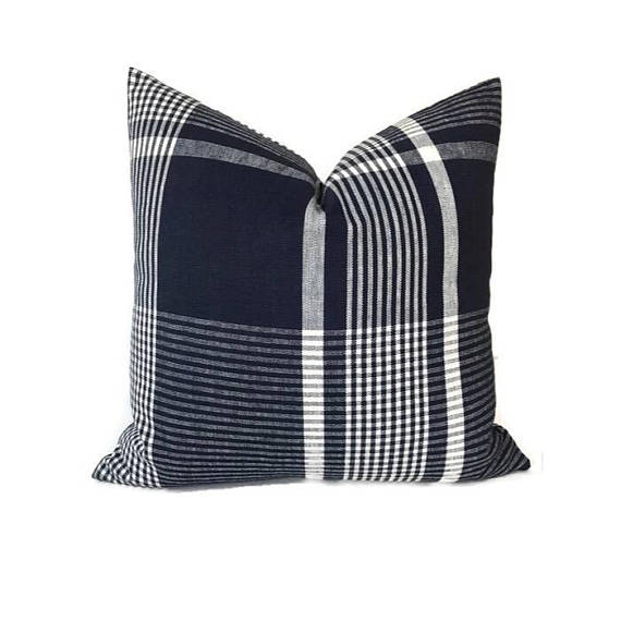 Exodus Pillow Cover in Navy Blue