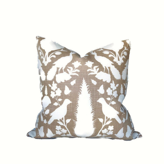 Schumacher Chenonceau Pillow Cover in Fawn