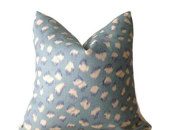 Kelly Wearstler Feline Pillow Cover in Lake Slate