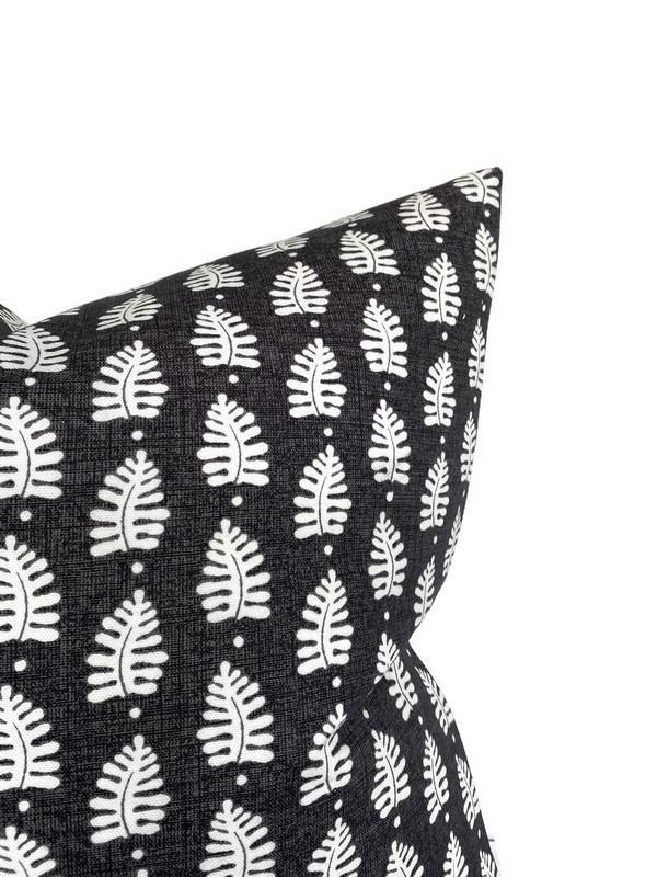 Ready to Ship, 22x22 Ferndale Pillow Cover in Black